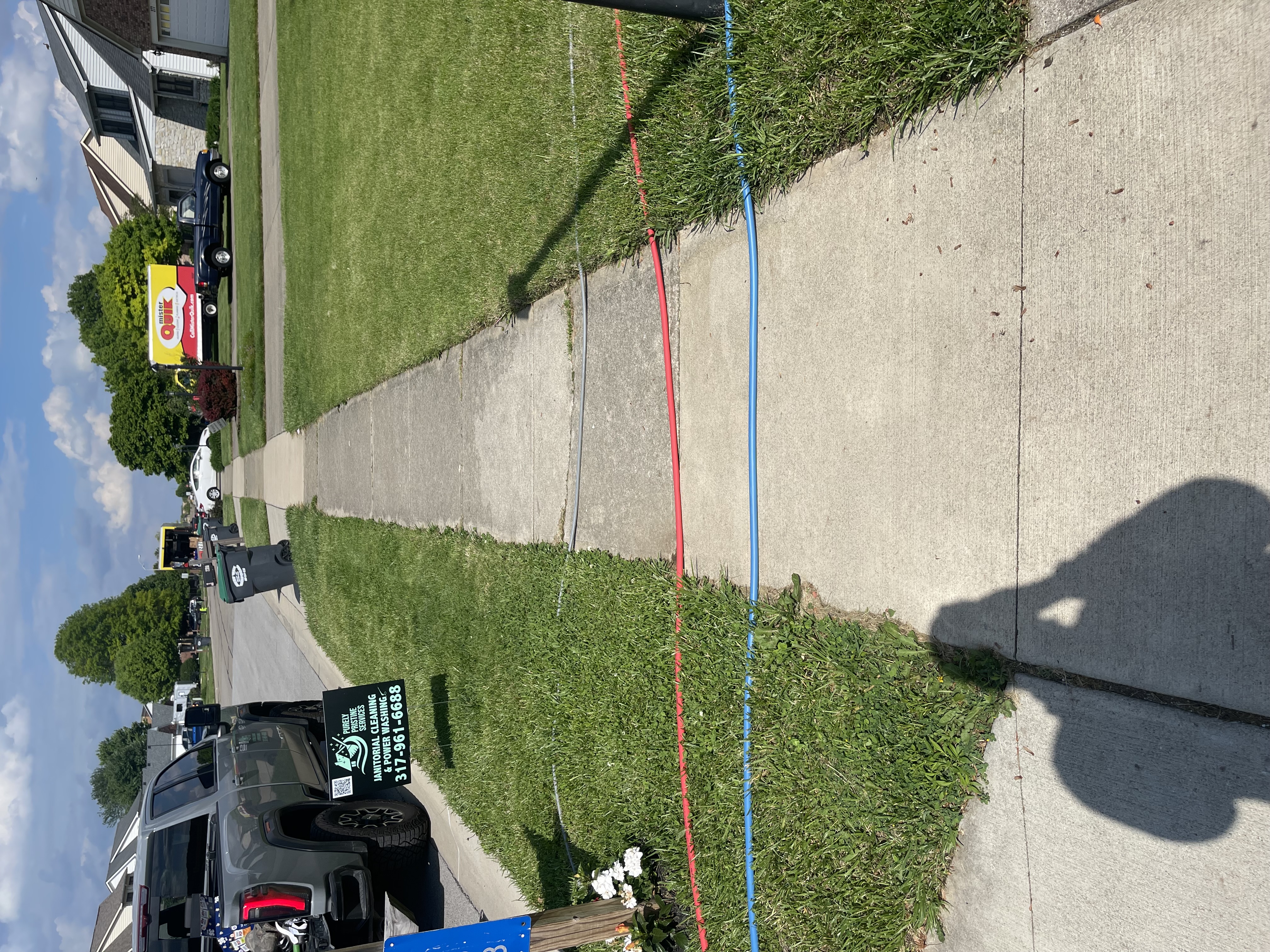 Sidewalk before cleaning